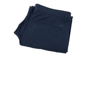 Chaps Mens Slim Tapered Pants 36x30 Navy Polyester Blend